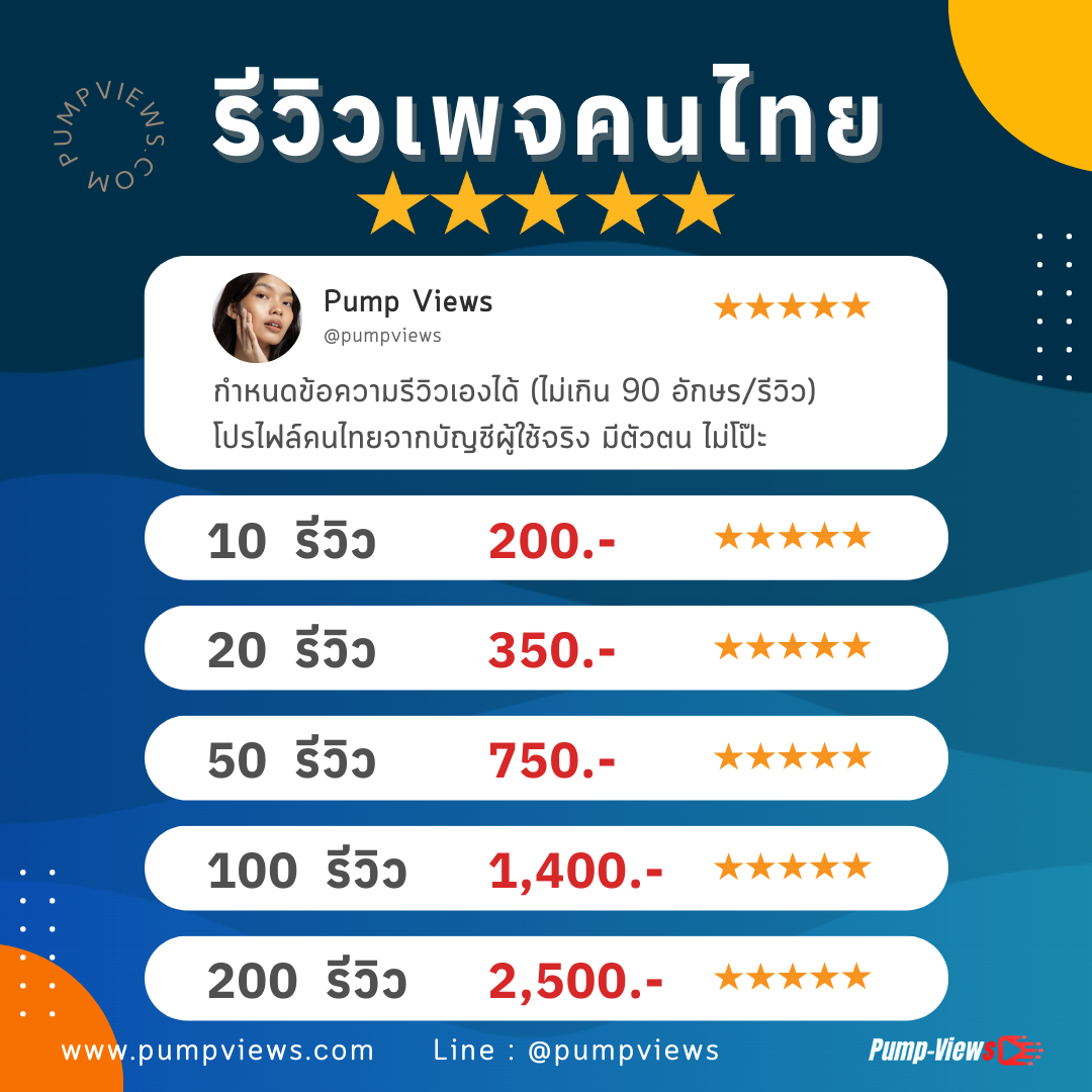 เพิ่มรีวิวเพจ Facebook ไทยล้วน